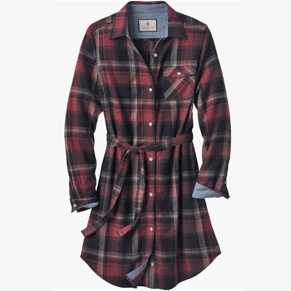 NWT Legendary Whitetails Button Down Plaid Long Sleeve Dress Size‎ L - Picture 1 of 16